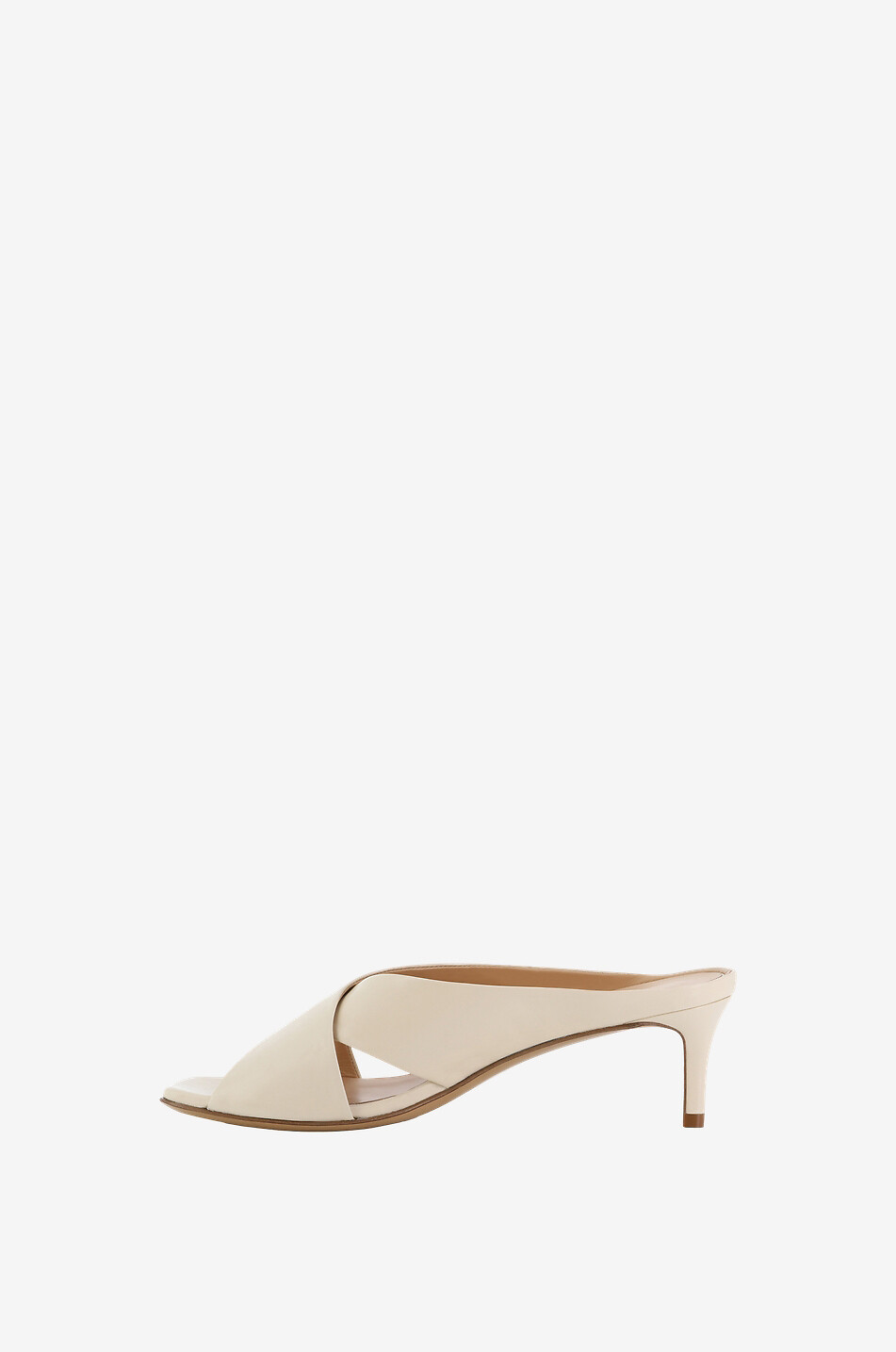 GUGLIELMO ROTTA Mules à talon en cuir nappa Mira 60 Femme BLANC CASSE 3