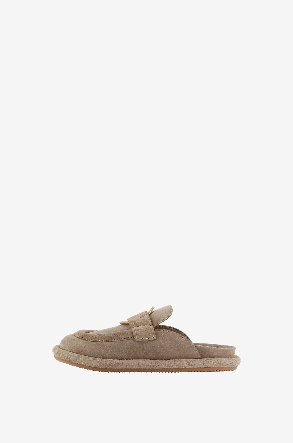 MONCLER Clogs aus Wildleder Bell Damen HELLBRAUN 3