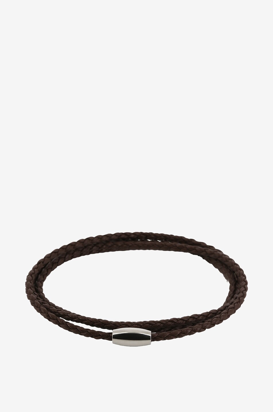 MON ART FIRENZE Triplo braided leather bracelet Men LIGHT BROWN 1