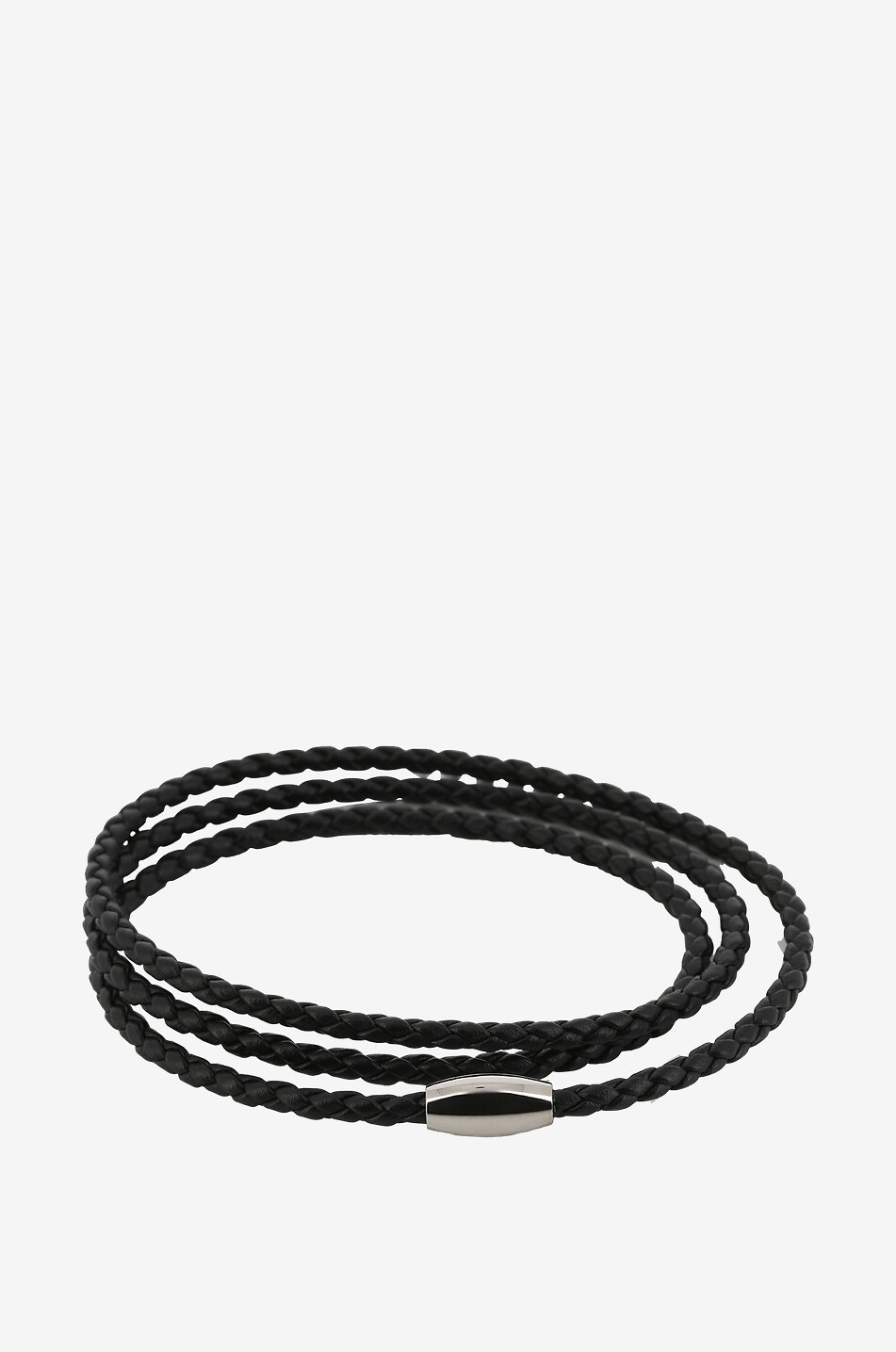 MON ART FIRENZE Bracelet tressé en cuir Triplo Homme NOIR 1