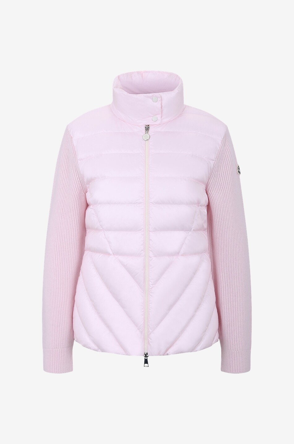 Cardigan hybride en laine et parties doudoune
