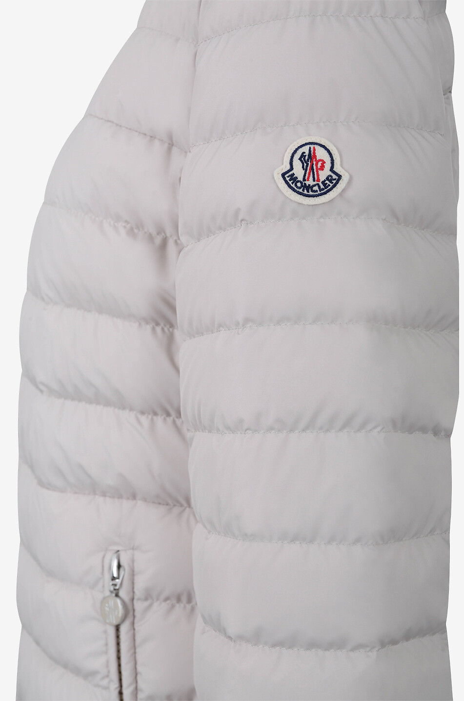 MONCLER Kurze taillierte Daunenjacke Abderos Damen WEISS 3