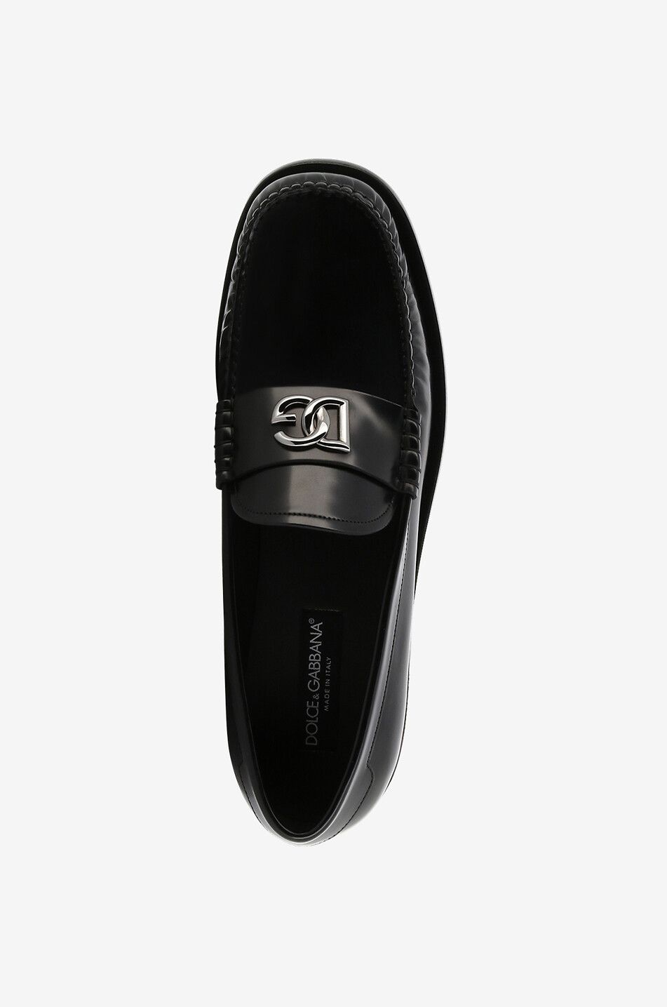 DG City Blanco brushed leather loafers