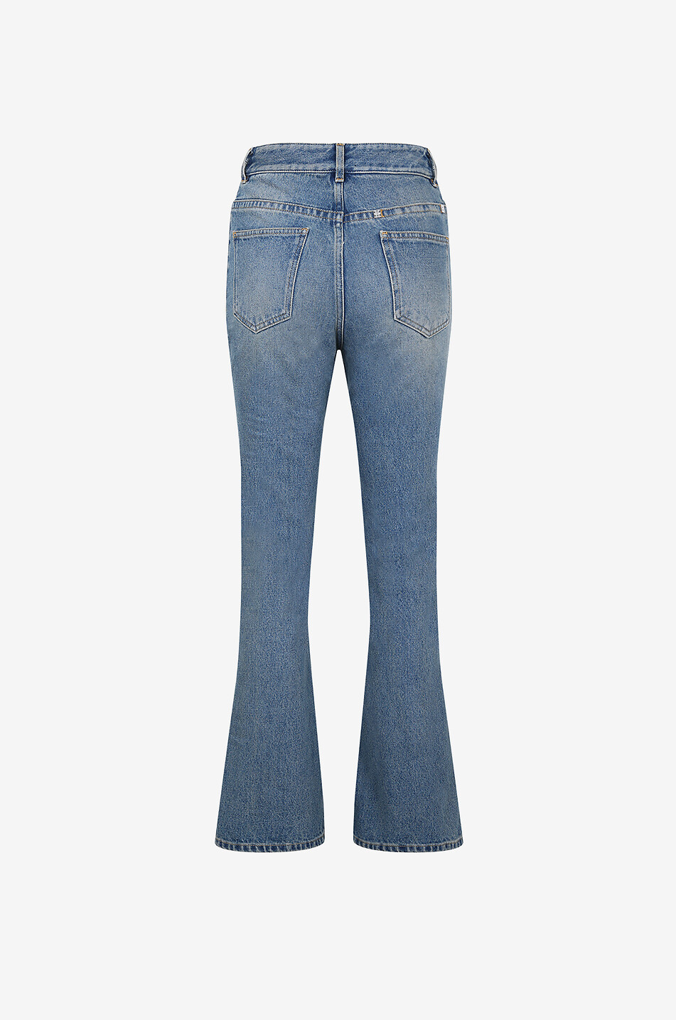 GIVENCHY Jean boot cut délavé détail chaînes Bleu Moyen Femme BLEU 2
