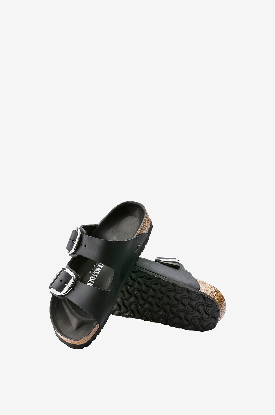 Arizona Big Buckle oiled nubuck leather slides