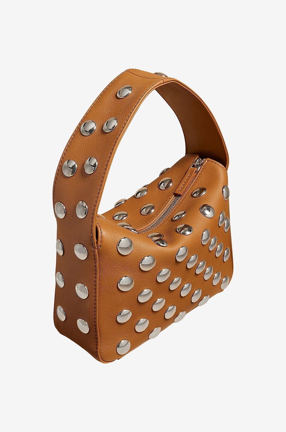 KHAITE Handtasche aus genarbtem Leder mit Nieten The Elena Damen BEIGE 2