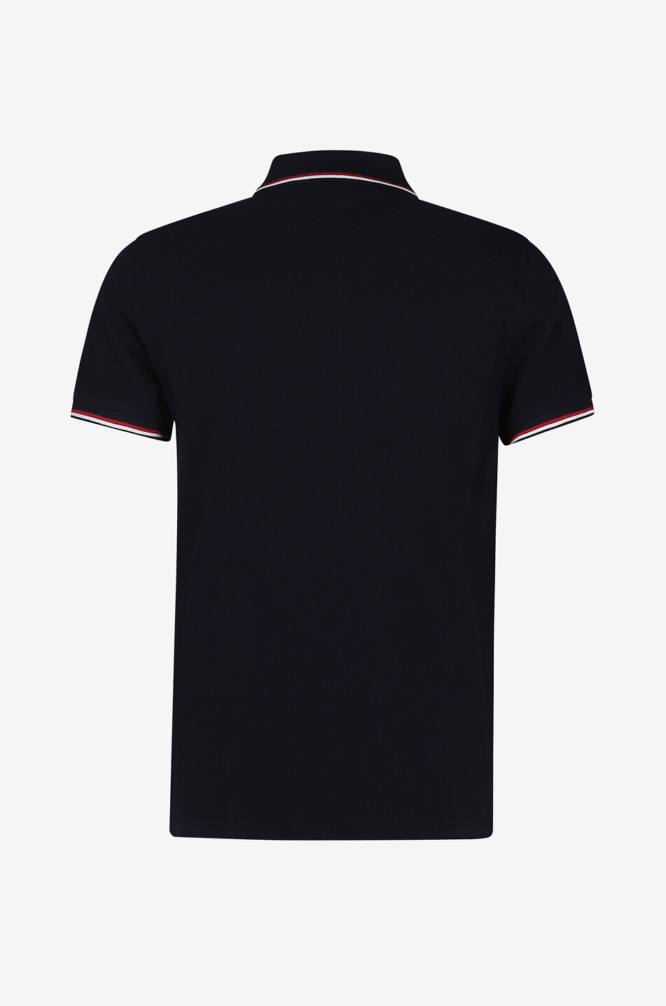 MONCLER Kurzarm-Polohemd mit dreifarbigen Details Herren Farblos 2