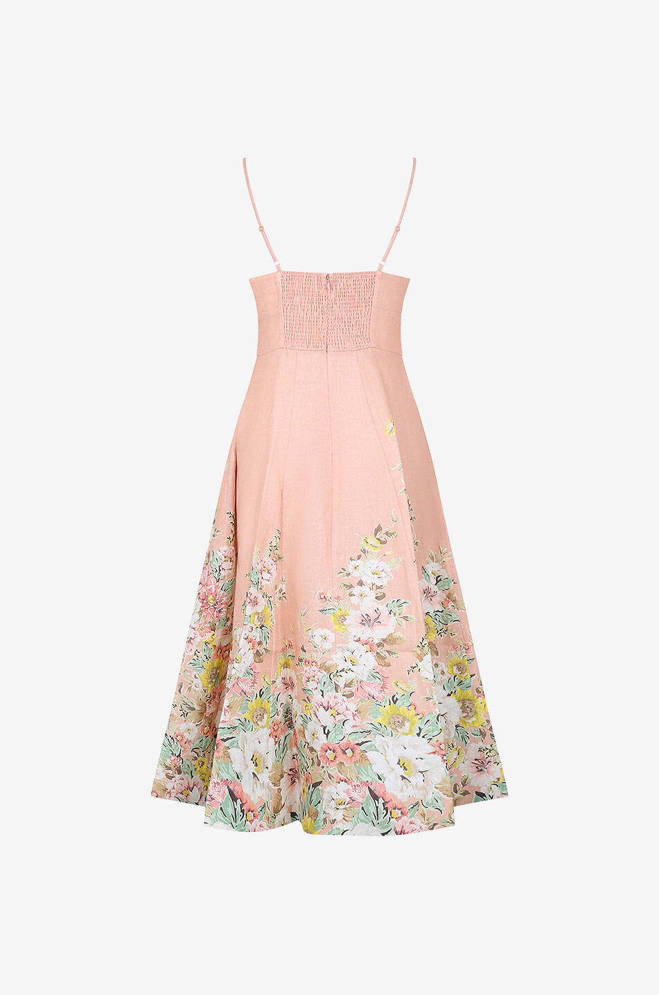 ZIMMERMANN Robe midi à bretelles en lin fleuri Matchmaker Picnic Femme MULTICOLORE4 2