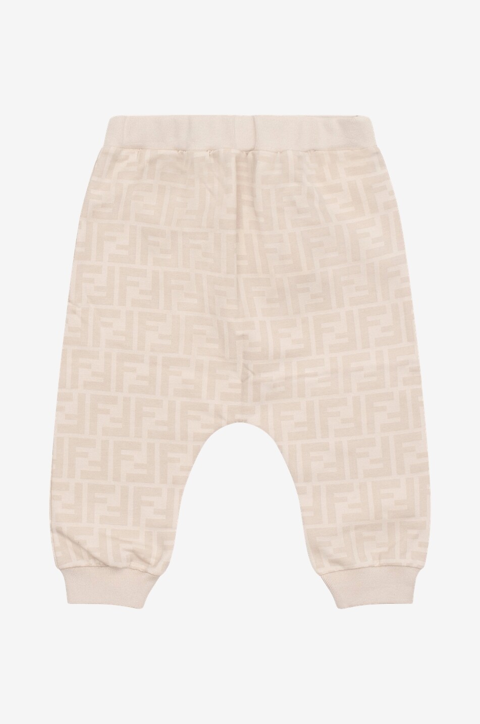 FENDI Pantalon de jogging bébé en jersey FF Bébé Beige clair 1