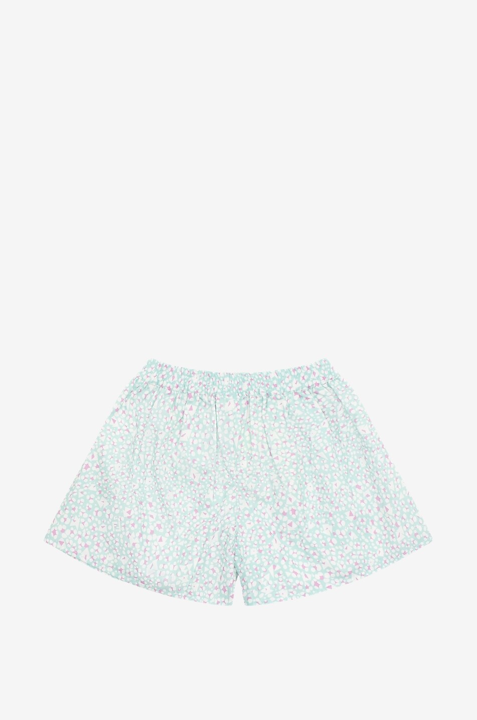 Baby-Popelineshorts mit Print Graphic Animal Acqua