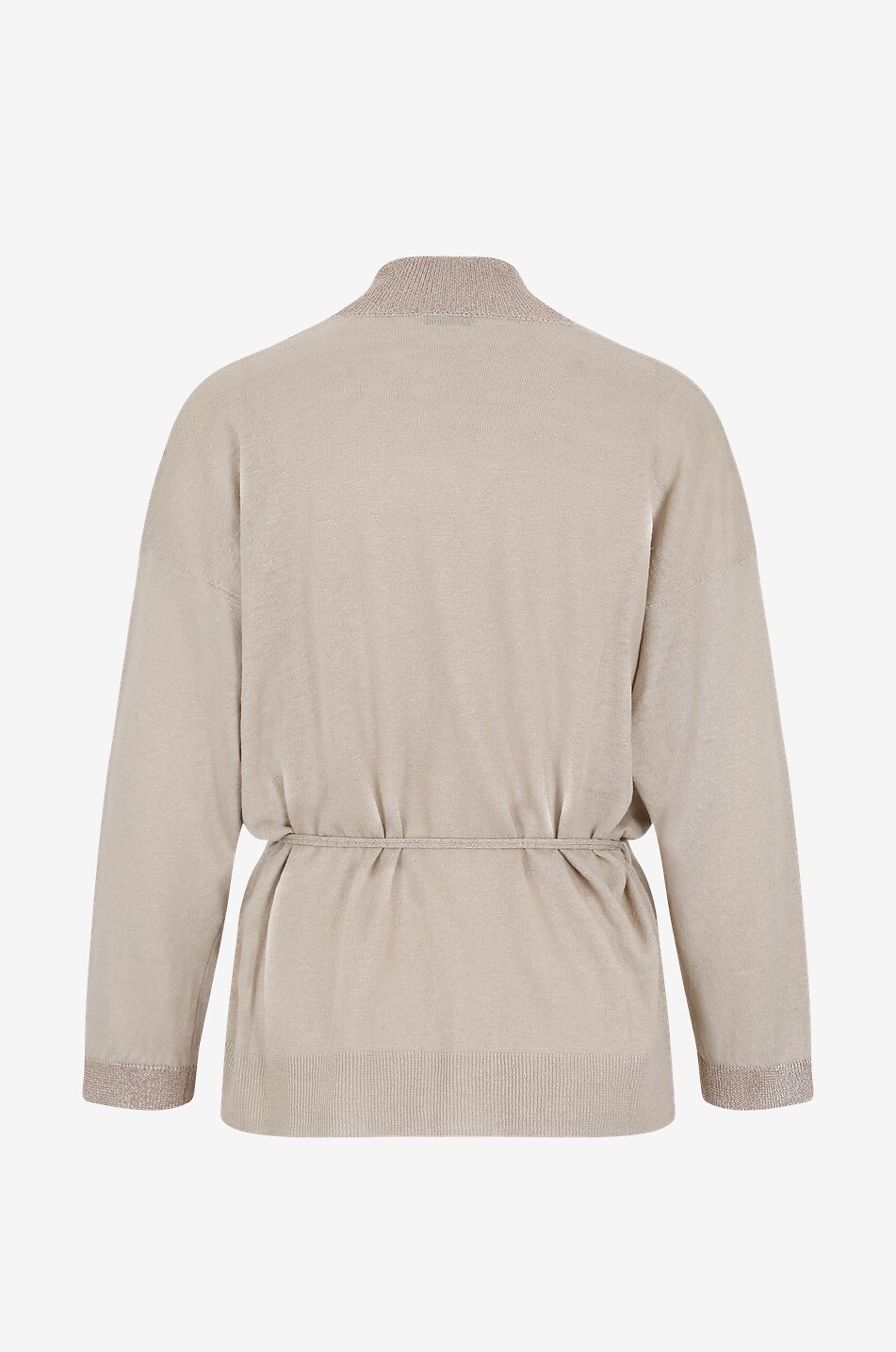 Cardigan léger en lin et coton avec ceinture