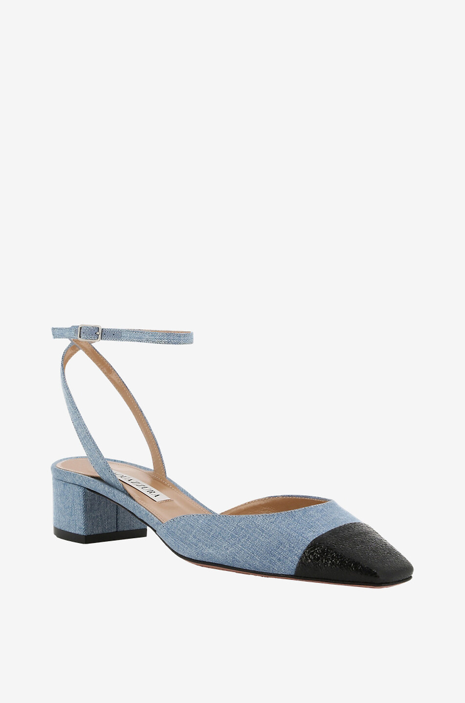 Escarpins en denim et cuir French Flirt 35