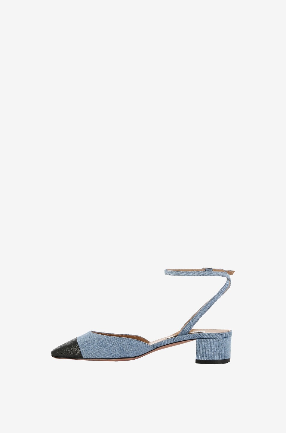 Escarpins en denim et cuir French Flirt 35