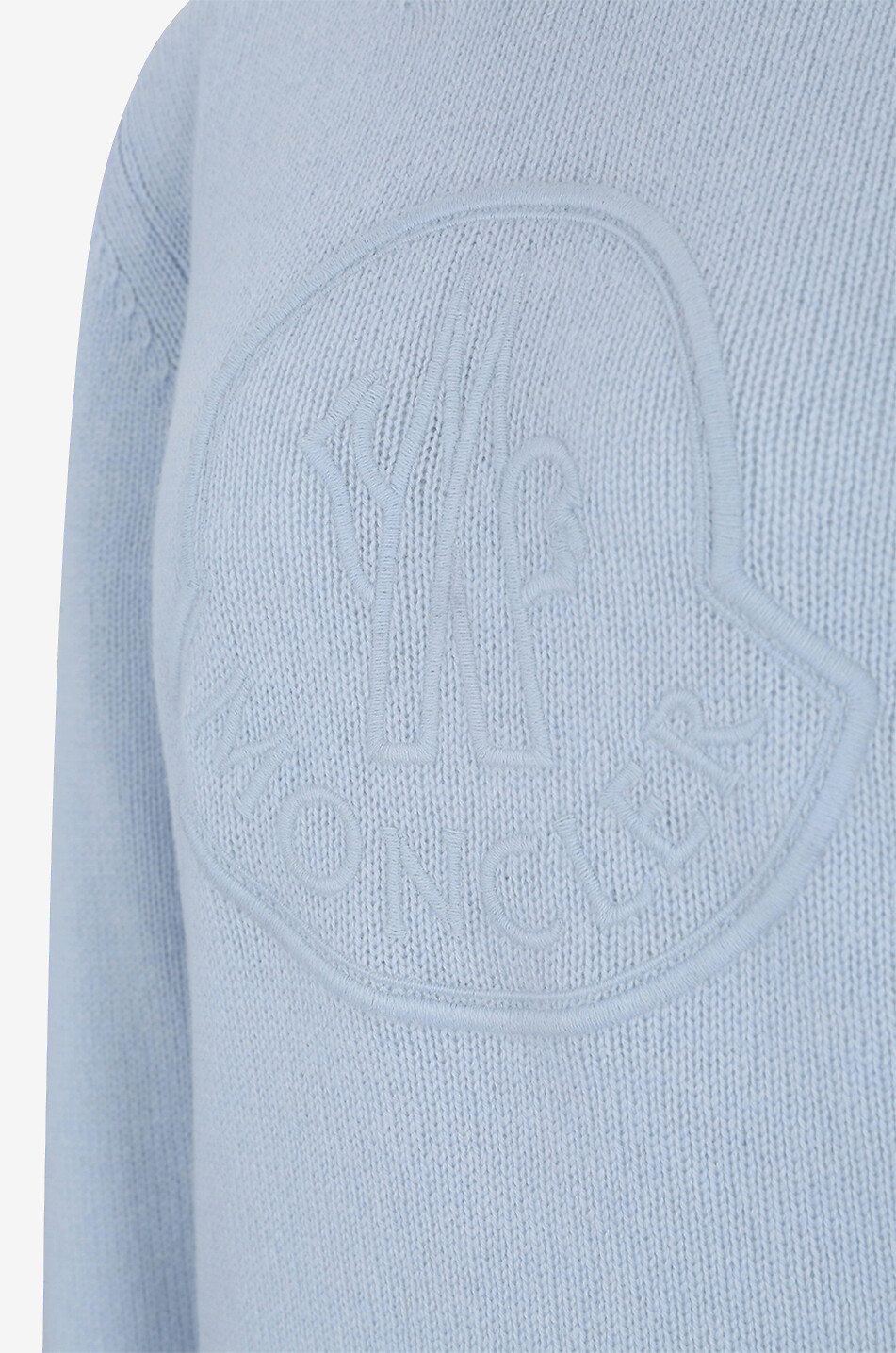 MONCLER Rooster embroidered wool and cashmere jumper Women LIGHT BLUE 3