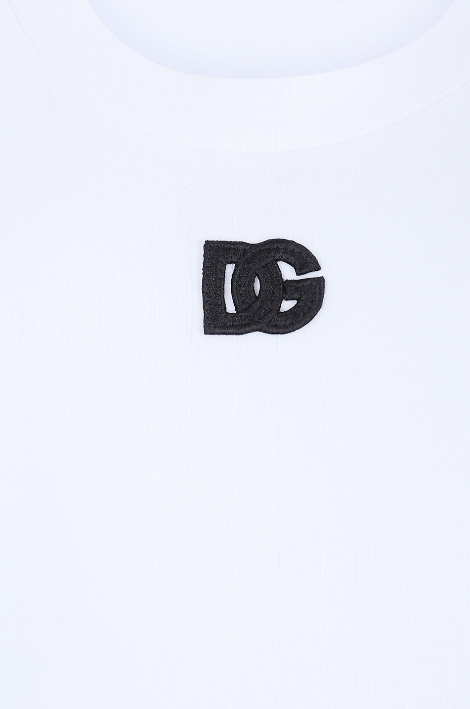DOLCE & GABBANA Figurbetontes T-Shirt mit Logo DG Damen WEISS 3