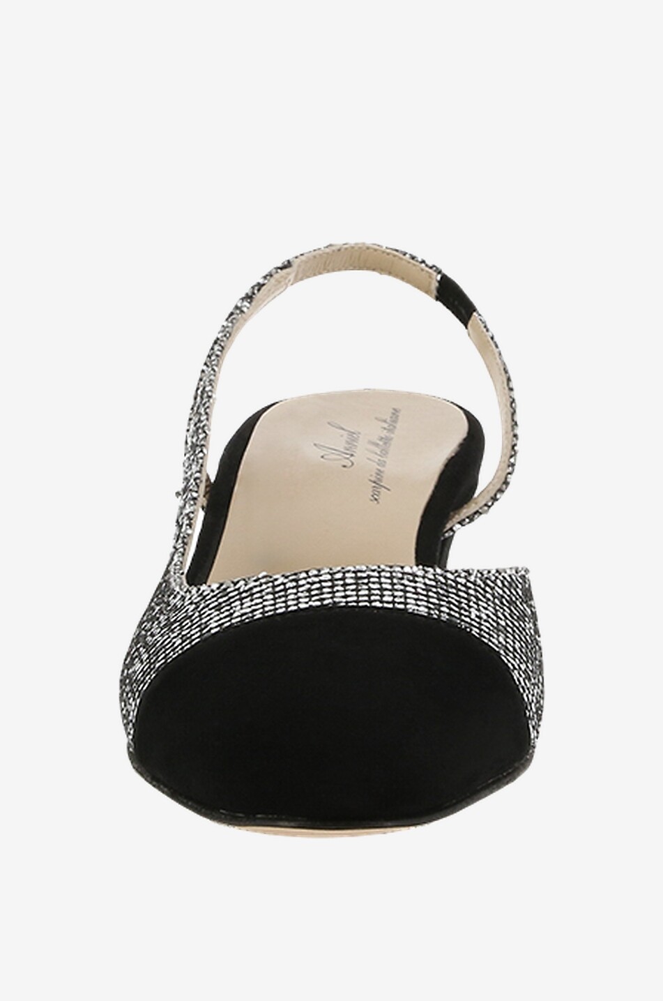 Escarpins bride arrière en cuir et paillettes Bri-Bri