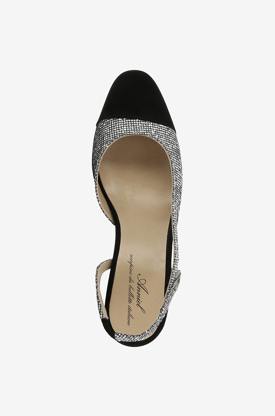 Escarpins bride arrière en cuir et paillettes Bri-Bri