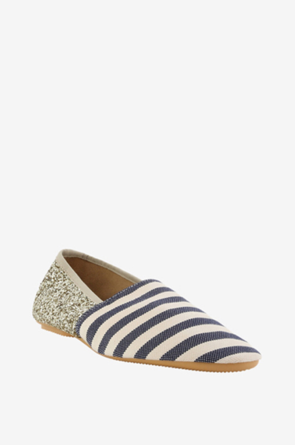 Icon! stripted glitter adorned loafers