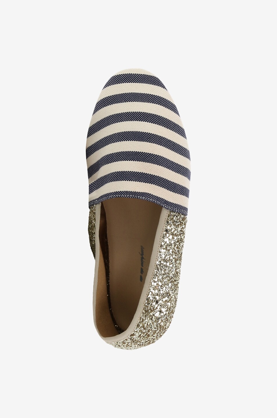 Icon! stripted glitter adorned loafers