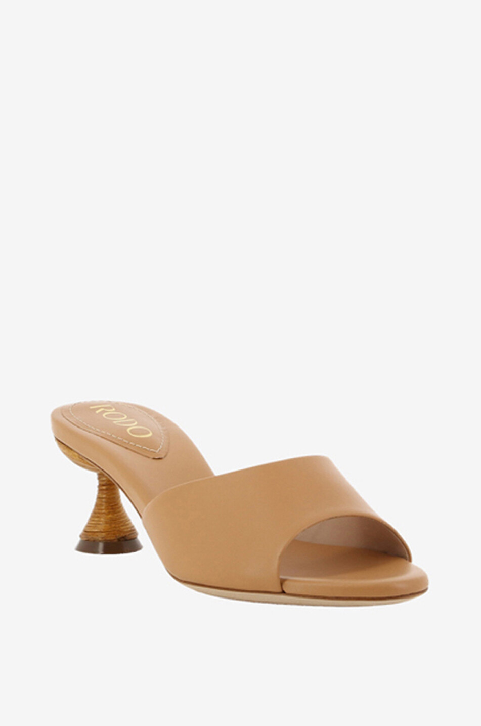 Mules en cuir à talon