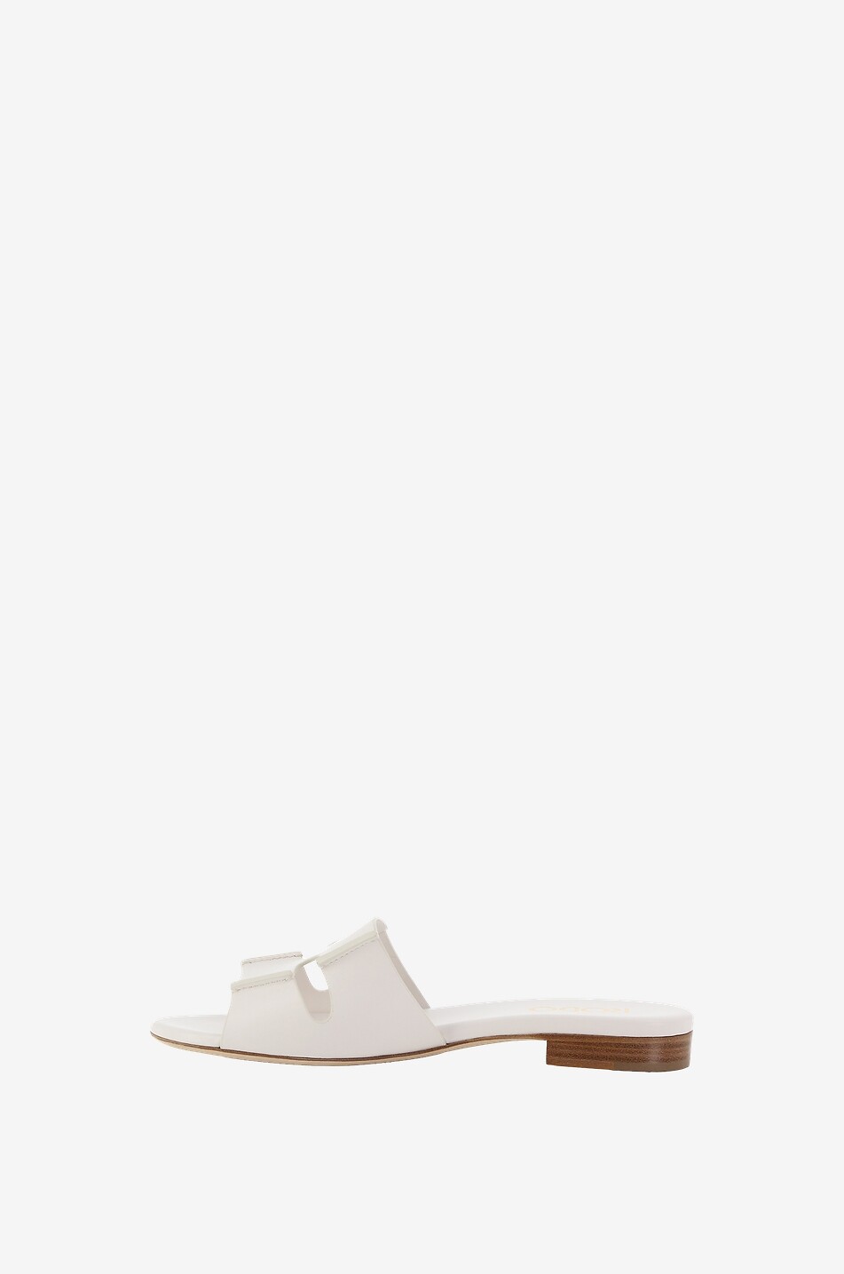 Sellier flat leather mules