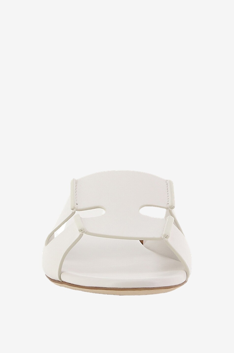 Sellier flat leather mules