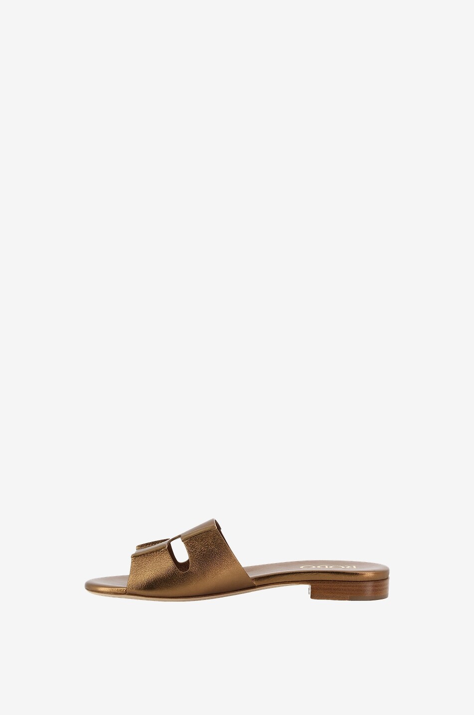 Mules plates en cuir Sellier