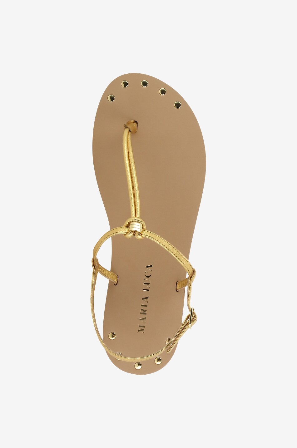 MARIA LUCA Flache Sandalen aus Leder Iset Damen GOLDEN 5