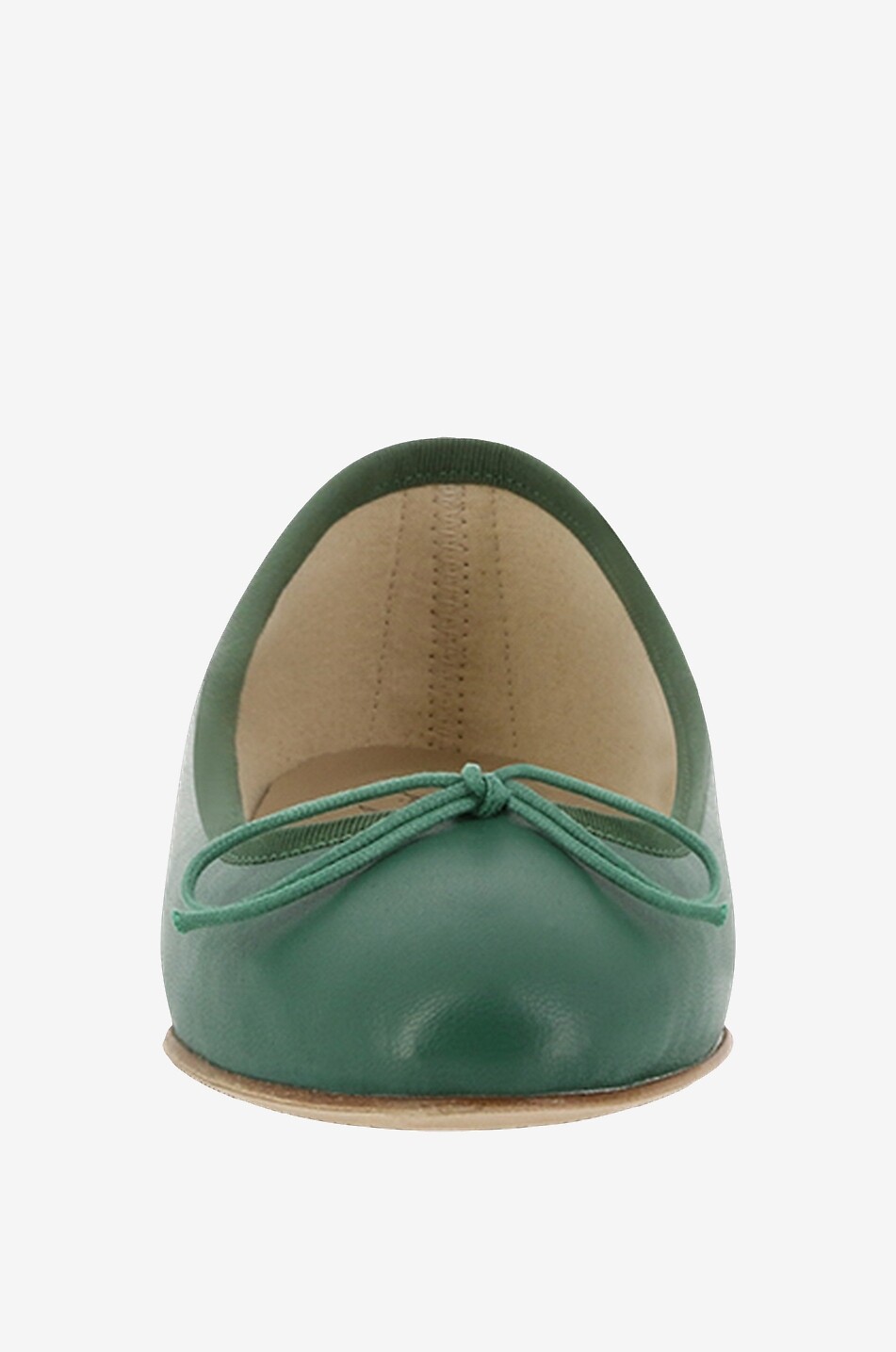 ANNIEL Ballerinas mit runder Kappe aus Leder Classic Damen GRÜN 2