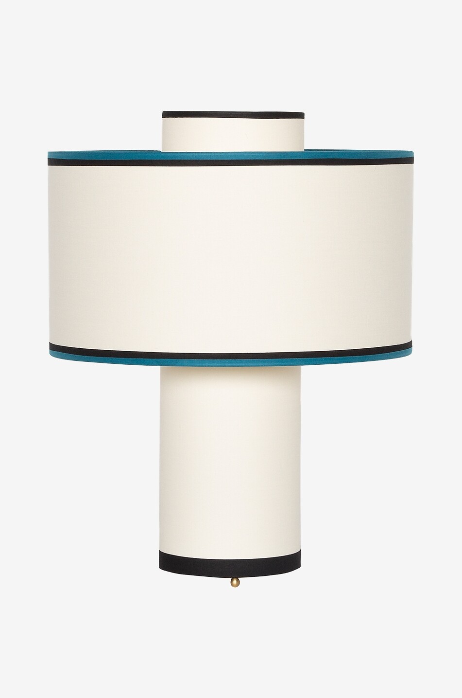 MAISON SARAH LAVOINE Lampe à poser en laiton et tissu Bianca - H47 Maison BLANC 1