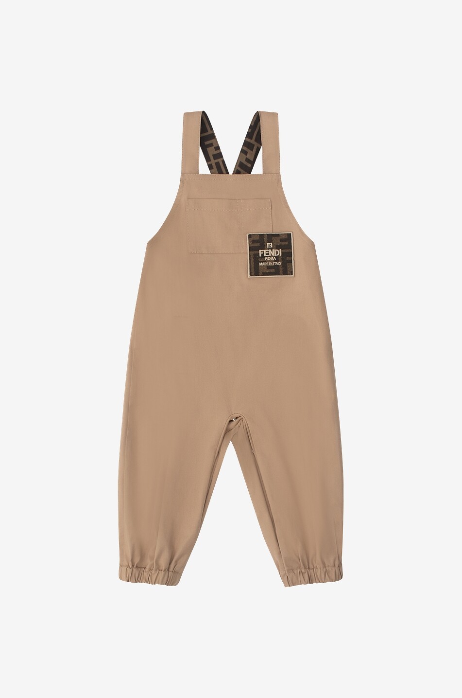 FF baby dungarees in gabardine