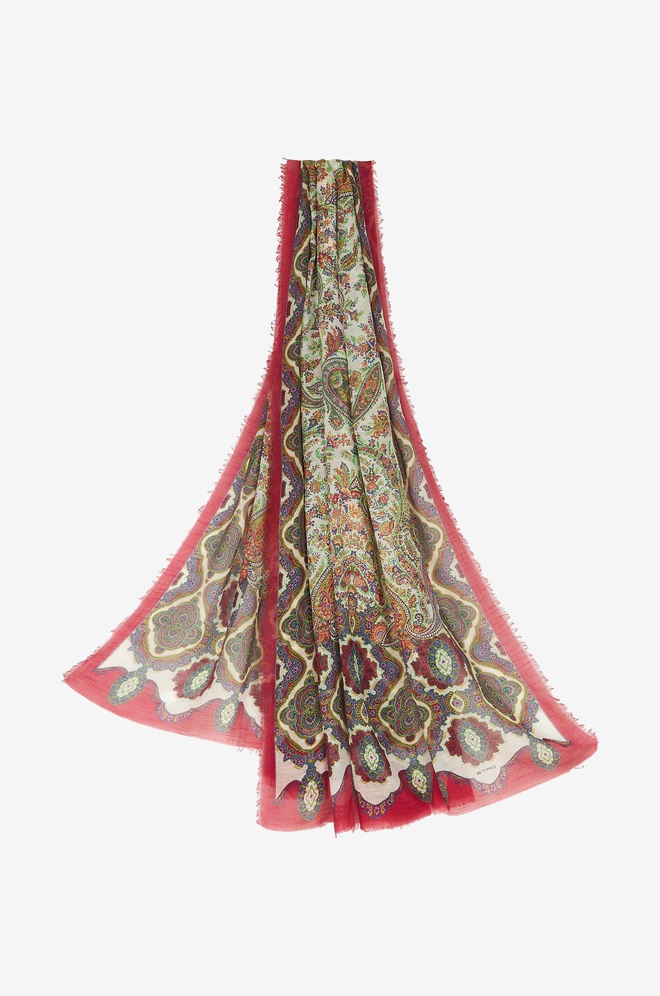 Écharpe fine imprimée Paisley Médaillons