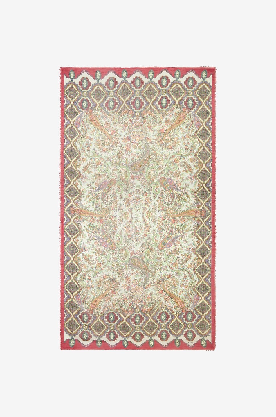 Écharpe fine imprimée Paisley Médaillons