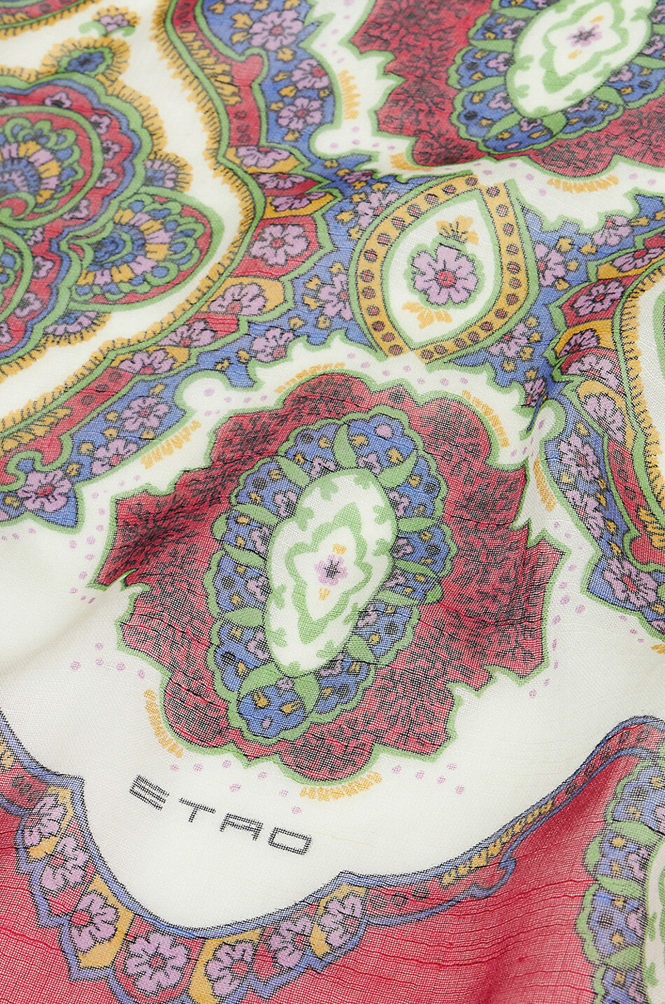 Écharpe fine imprimée Paisley Médaillons