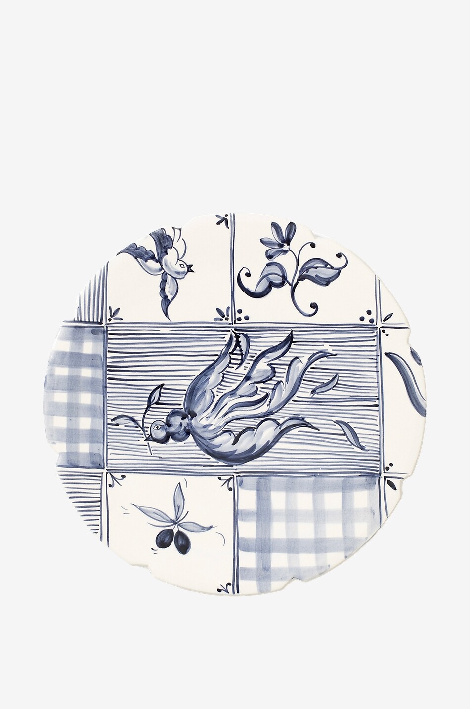 Bon Appétit Oiseau large ceramic dinner plate