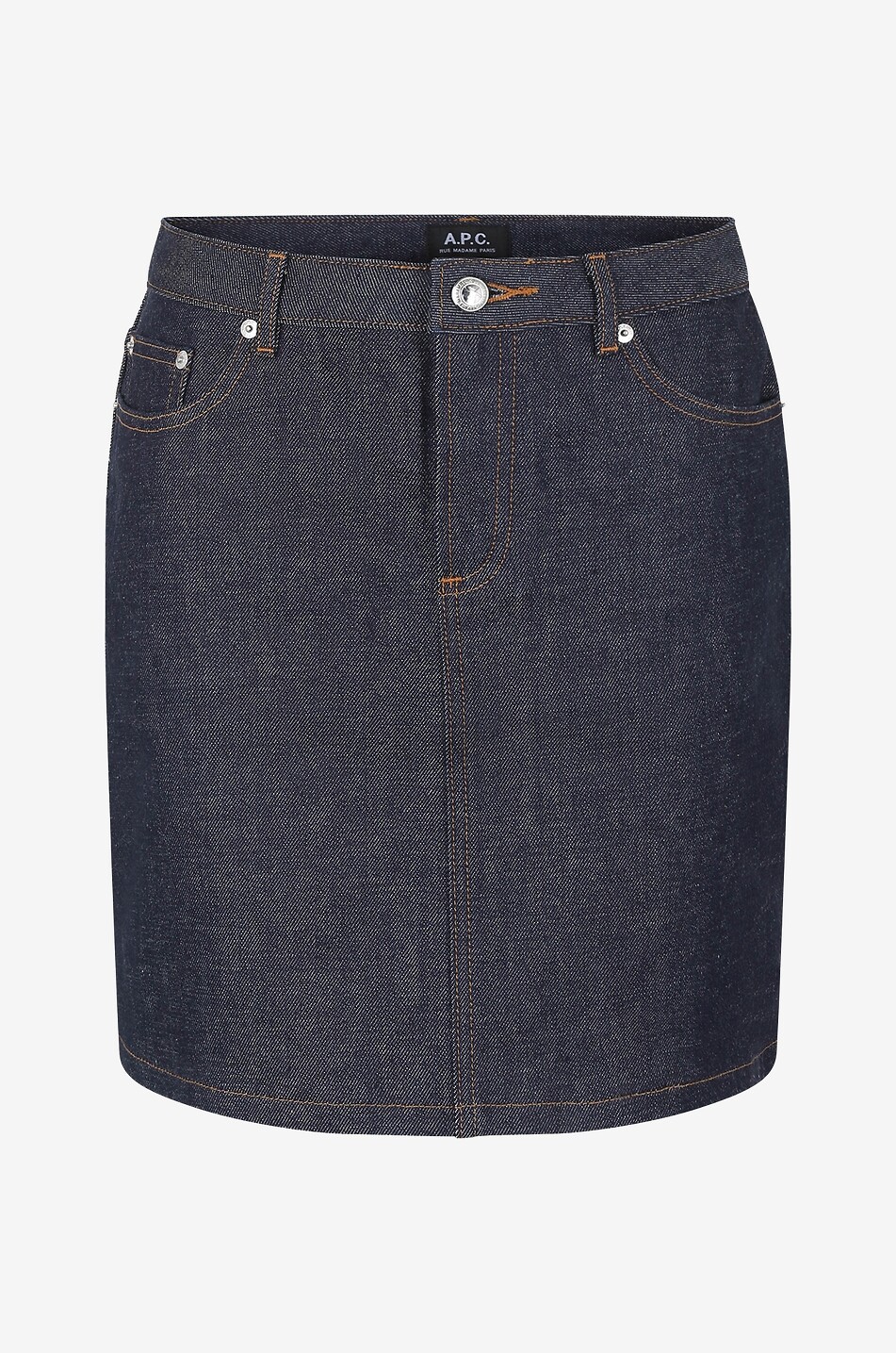 A.P.C. Minijupe en denim rigide Standard Indigo Femme BLEU FONCE 1