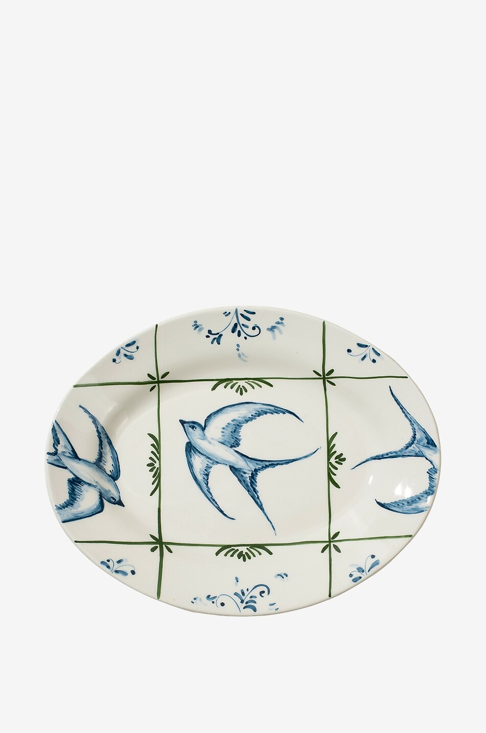 VAISSELLE Dinner Date Sharing oval ceramic plate Home BLUE 1