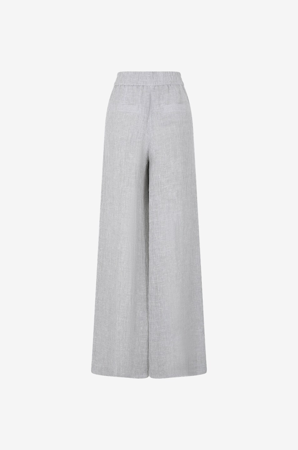 BRUNELLO CUCINELLI Leinenmix-Gaze-Hose mit weitem Bein Damen GRAU 2