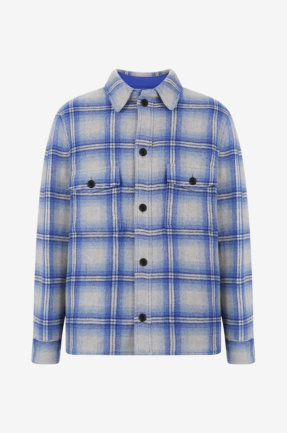 Hemdjacke aus kariertem Wollmix Kervon