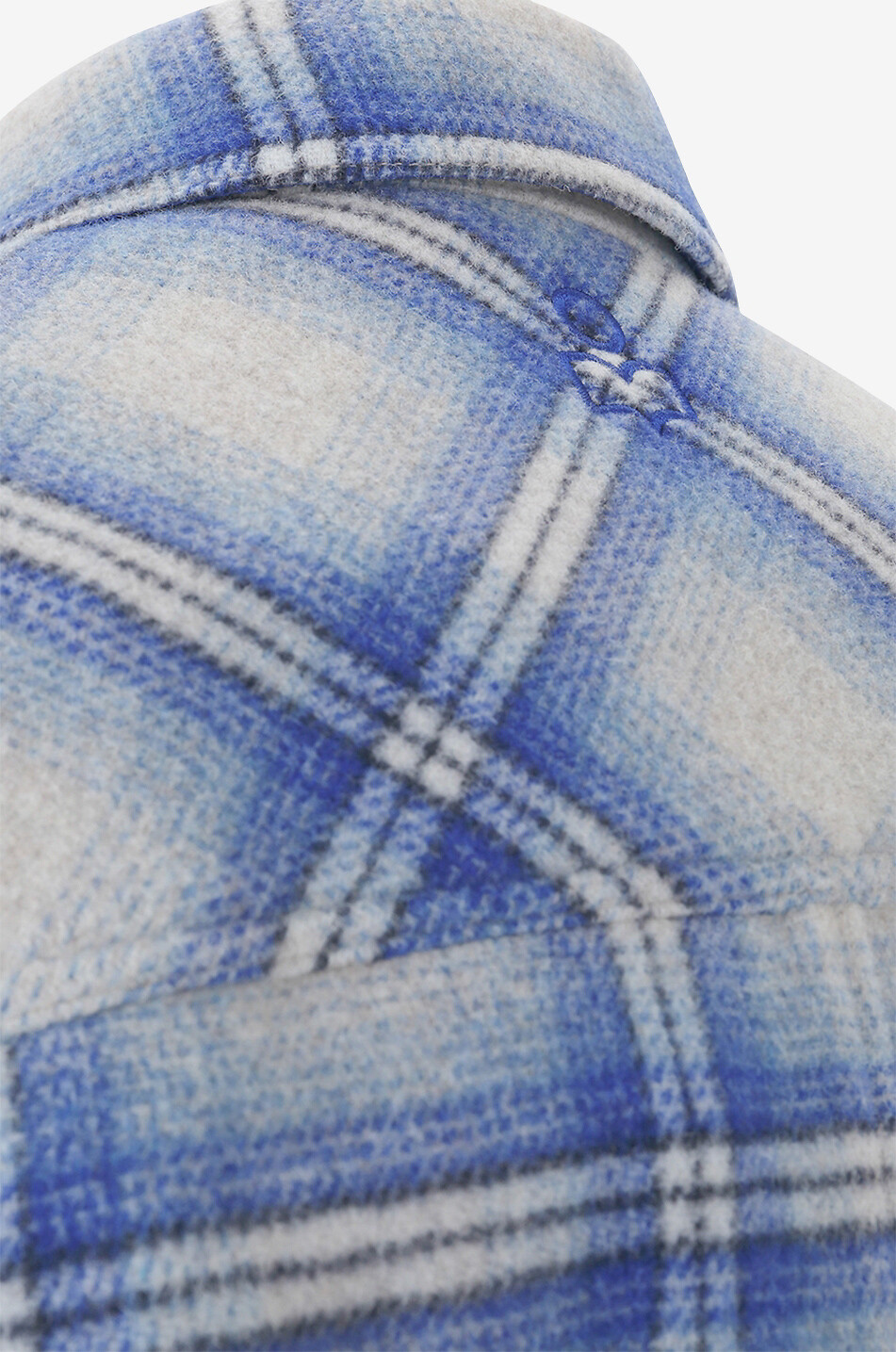 Hemdjacke aus kariertem Wollmix Kervon
