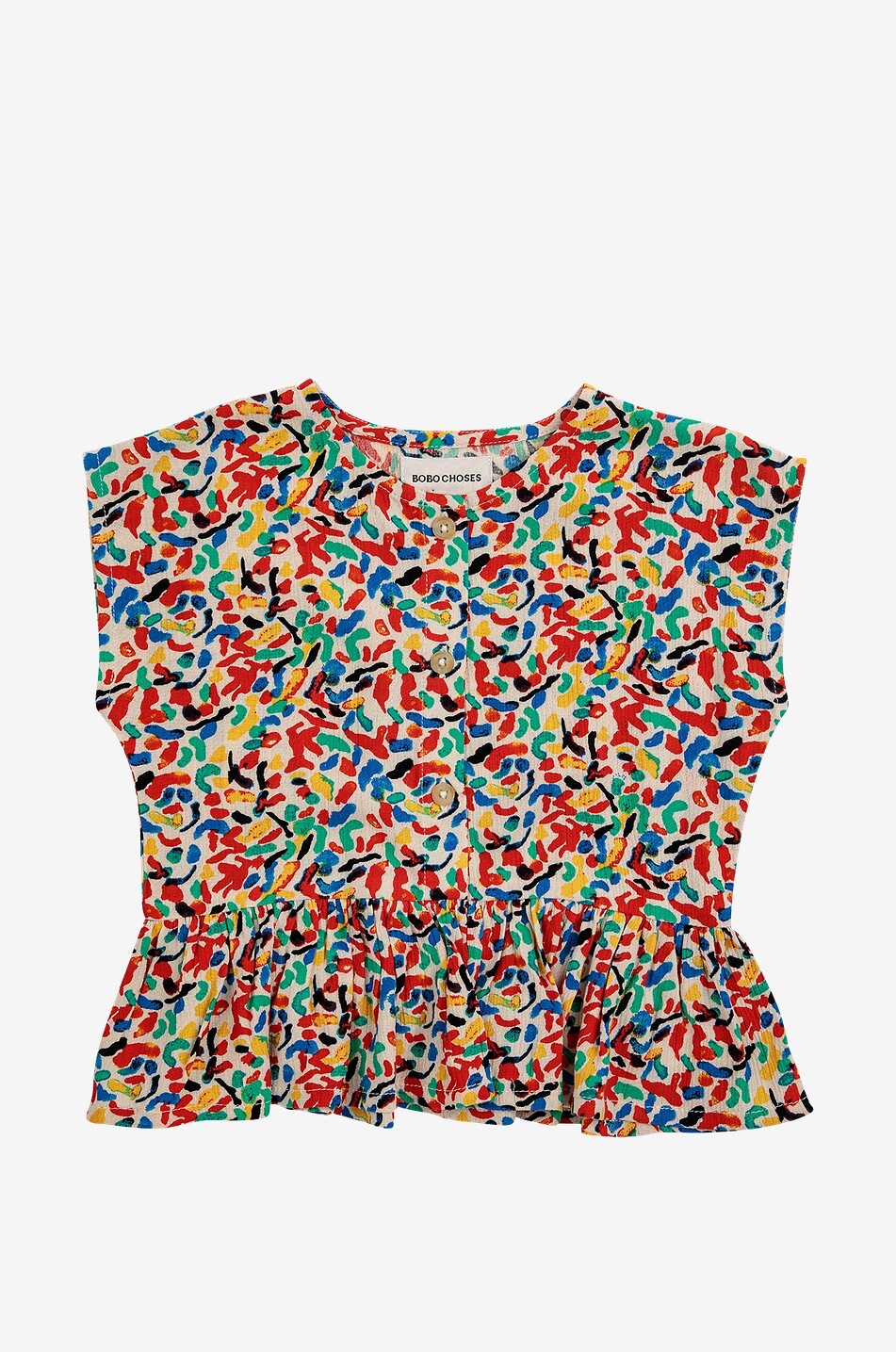 Mädchenbluse mit Schoss confetti All Over