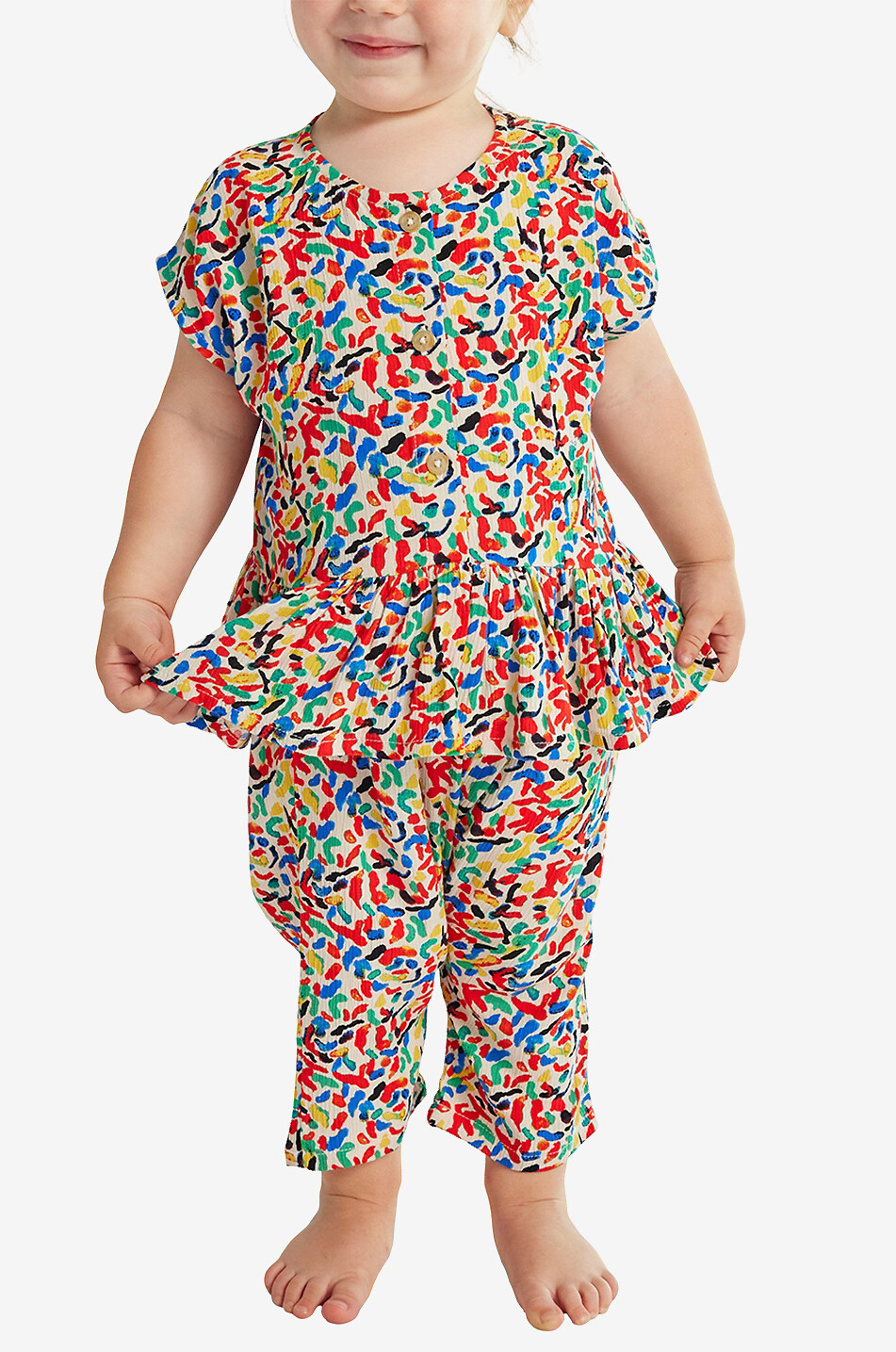 BOBO CHOSES Mädchenbluse mit Schoss confetti All Over Baby BUNT 3