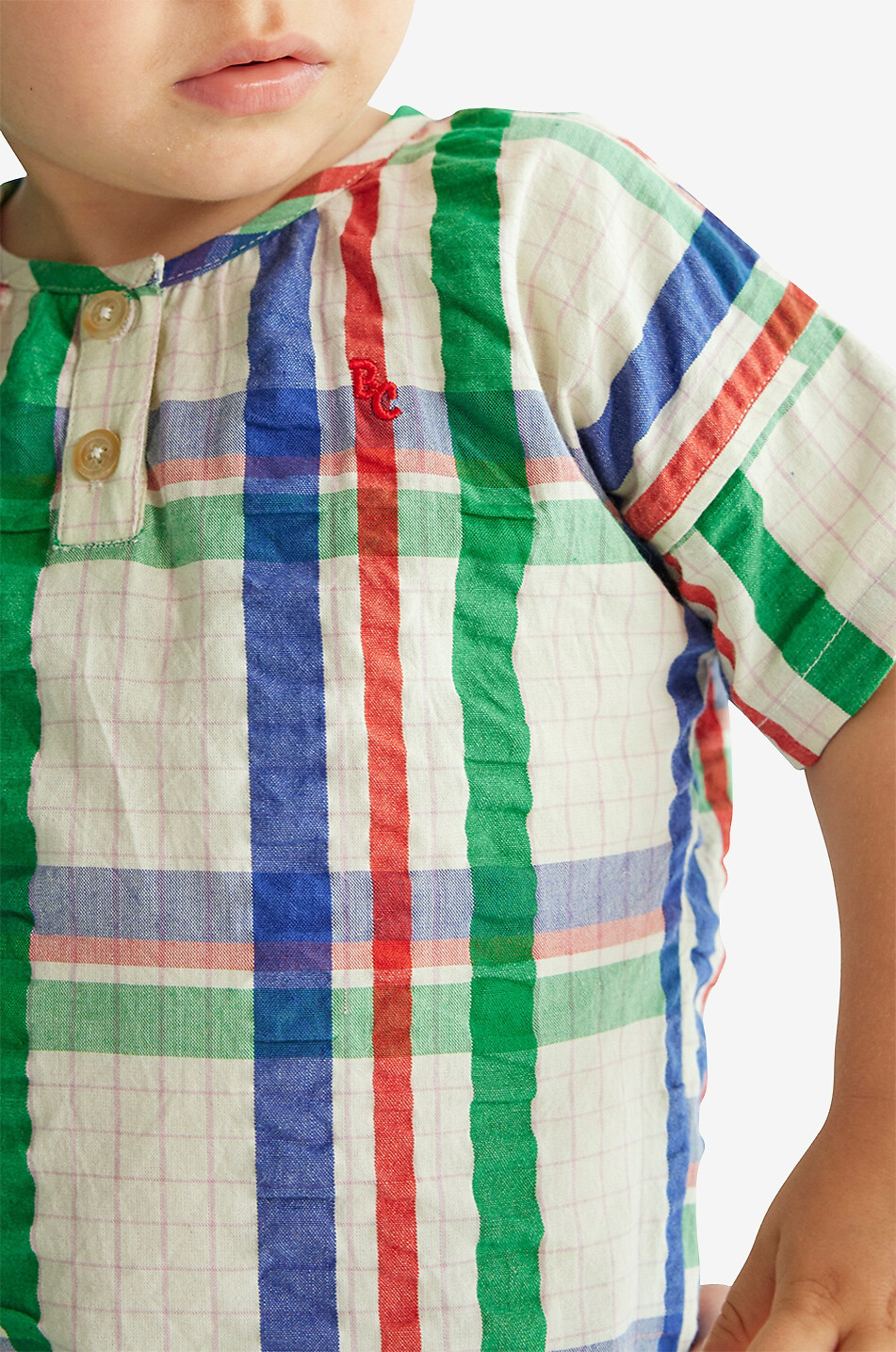 Madras Checks short-sleeved baby shirt