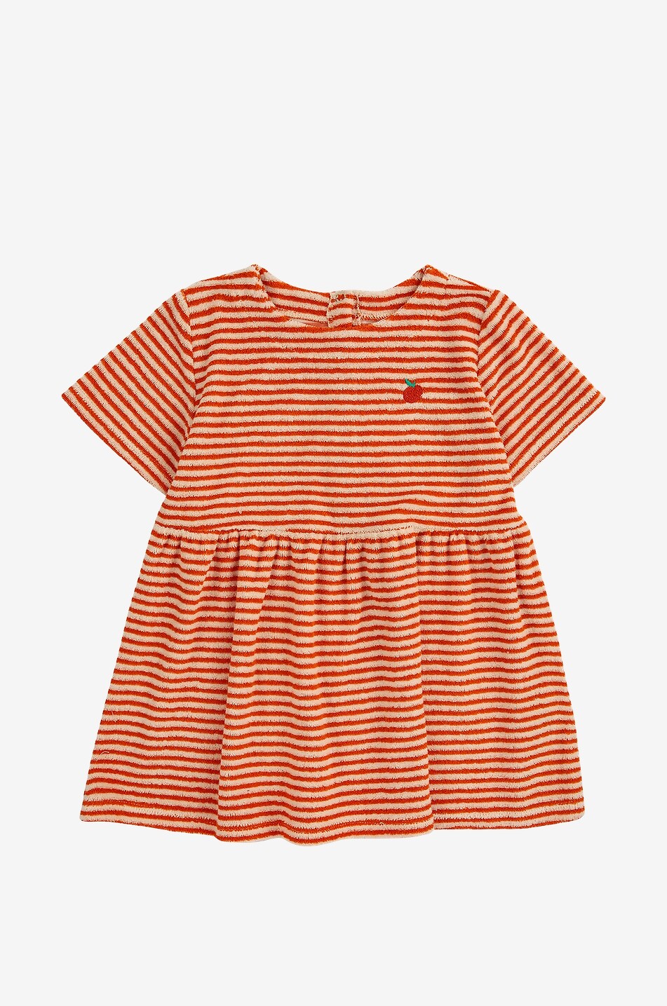 BOBO CHOSES Gestreiftes Baby-Frottee-Kleid Orange Stripes Baby ORANGE 1
