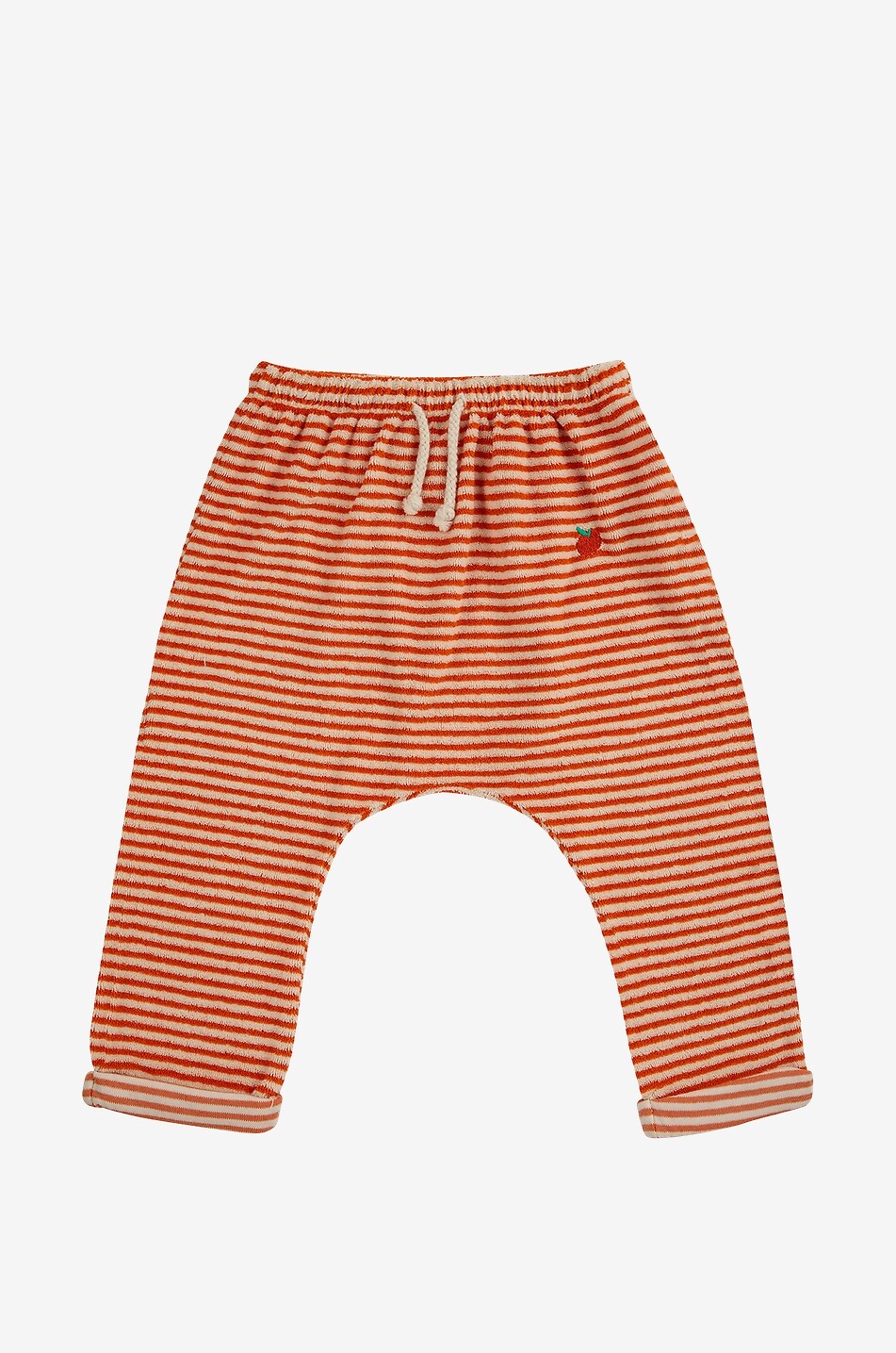 BOBO CHOSES Orange embroidered striped baby harem trousers Baby ORANGE 1