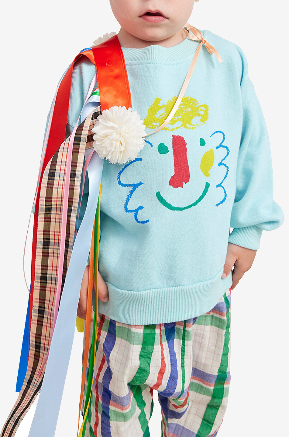 Happy Mask baby crewneck sweatshirt