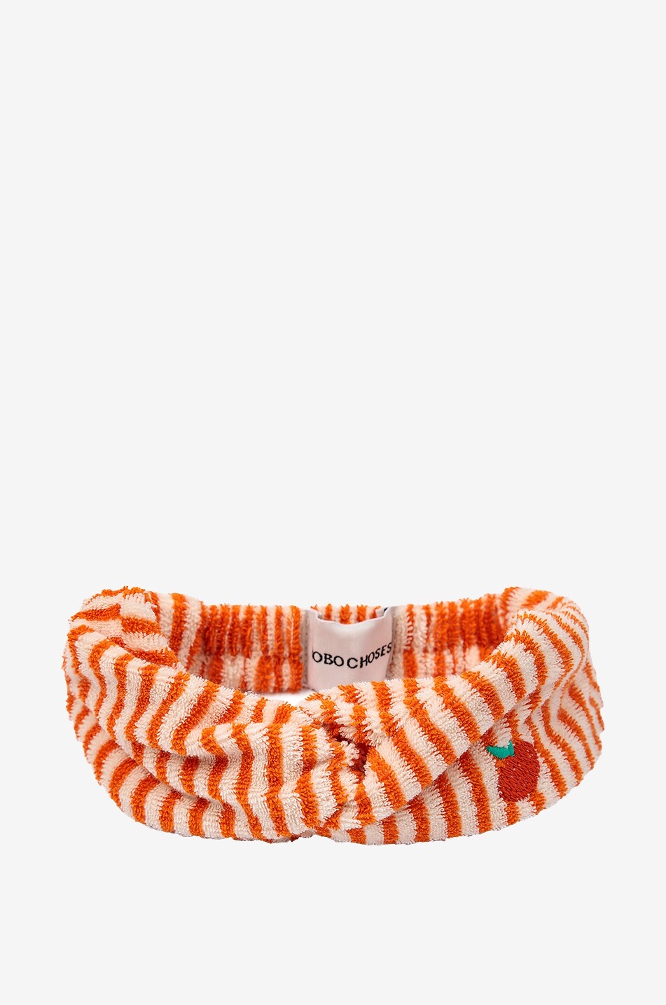 Baby-Stirnband aus Frottee Orange Stripes