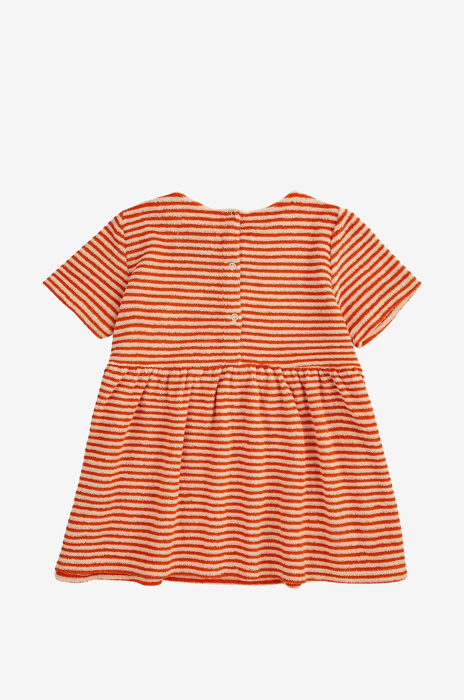 BOBO CHOSES Gestreiftes Baby-Frottee-Kleid Orange Stripes Baby ORANGE 2