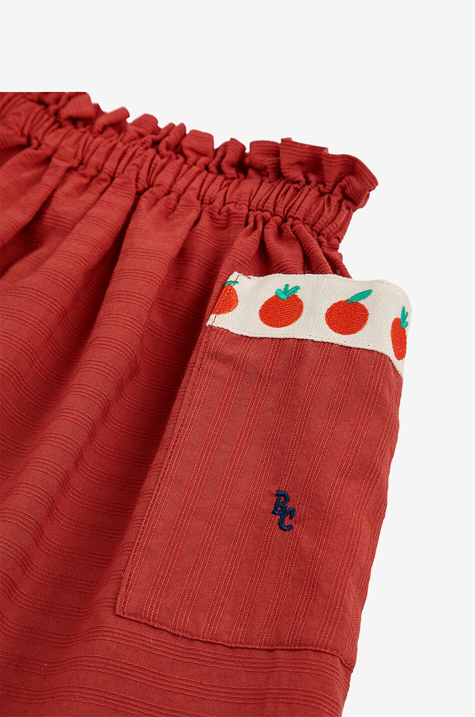Jupe courte en jacquard rayé fille Pockets