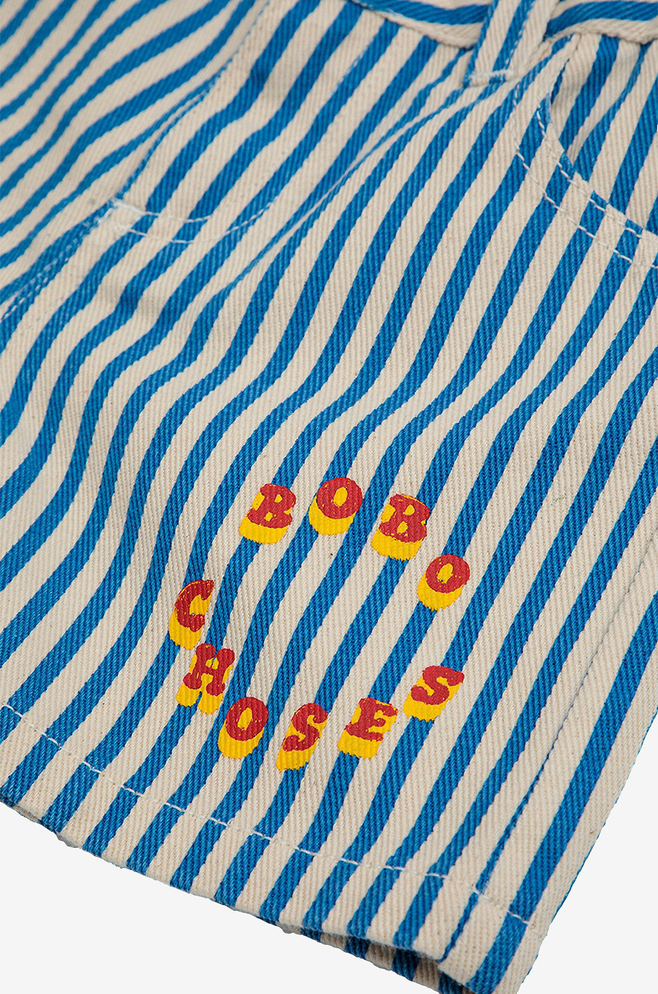 BOBO CHOSES Bobo Choses Circle boy's striped denim shorts Boy BLUE 4